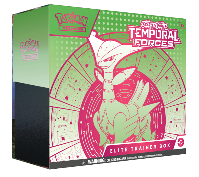 Pokémon Temporal Forces Elite Trainer Box – Iron Leaves — sealed product kopen bij Trading Card Gentlemen