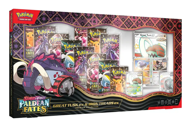 Pokémon Paldean Fates Great Tusk & Iron Treads Box — sealed product kopen bij Trading Card Gentlemen
